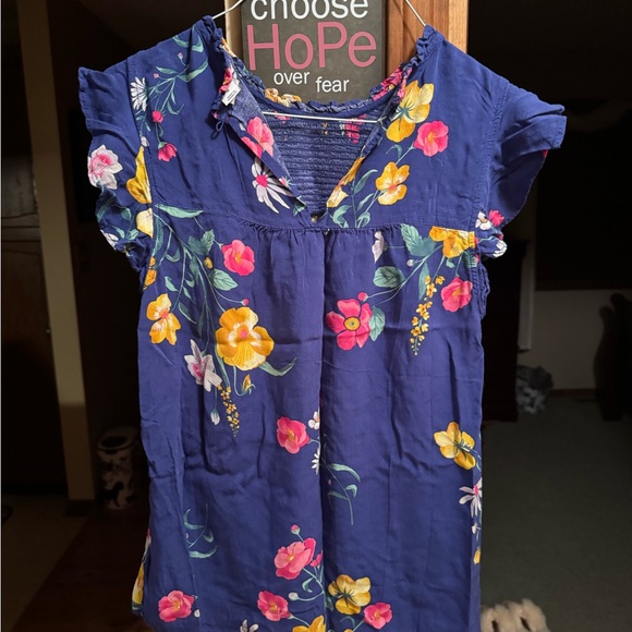 Floral Blue Blouse - Picture 1 of 1